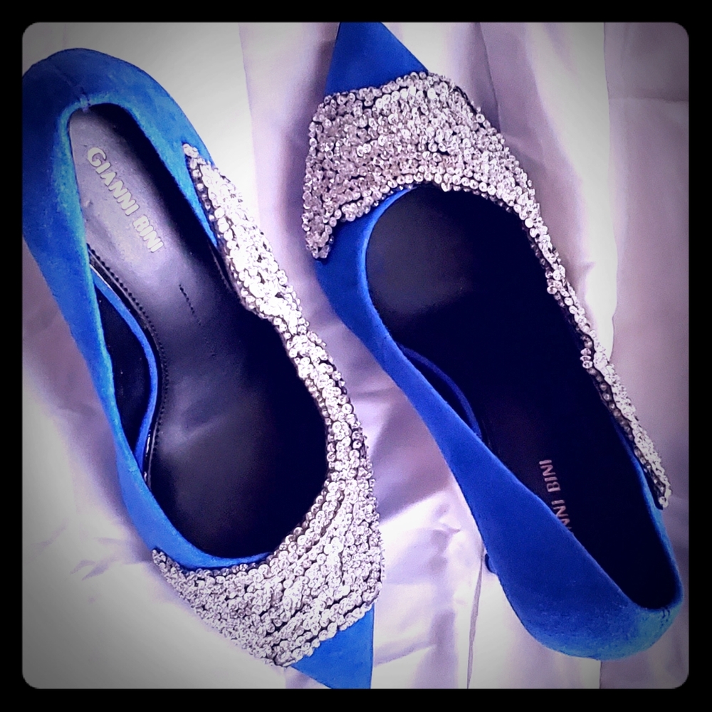 NEW Gianni Bini Crystino Heels, Bondi Blue, Sz 11